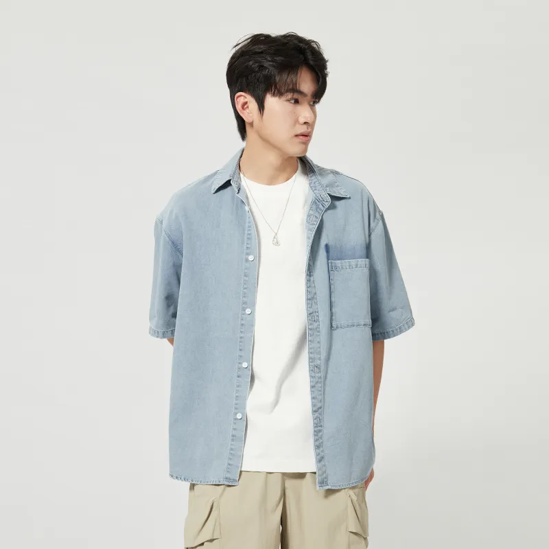 ZUO Shirts Men Steel Blue-2