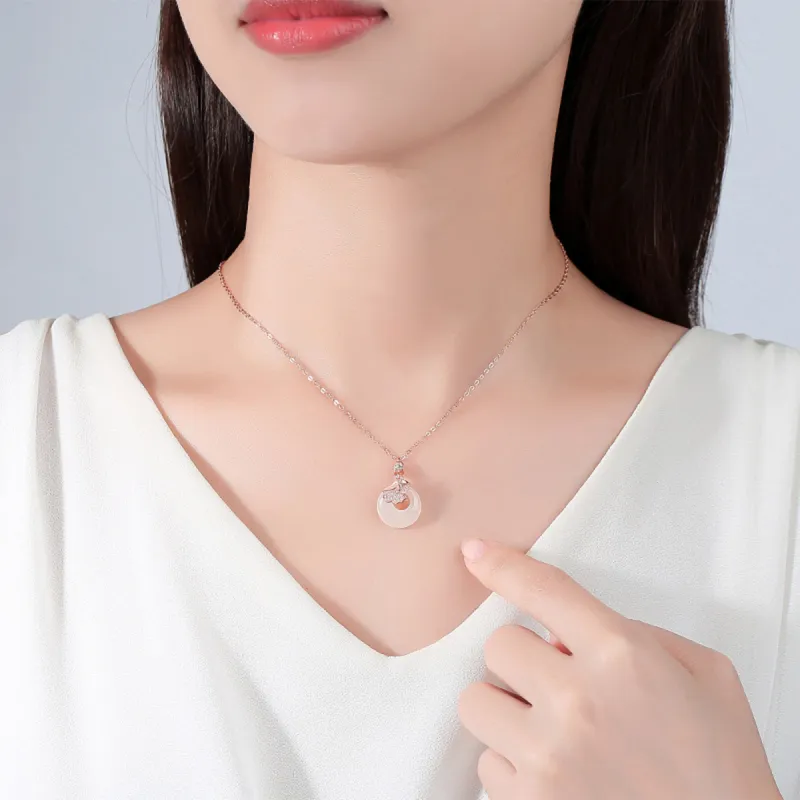 PUTUOSHANWENCHUANG Chalcedony Jade Necklaces Women's-2