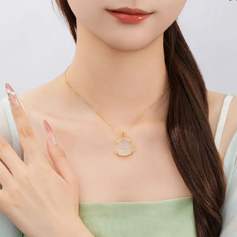 PUTUOSHANWENCHUANG Chalcedony Jade Necklaces Women's-2