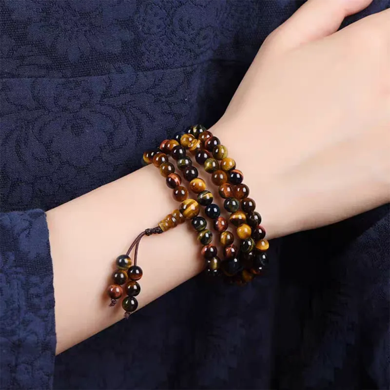 PUTUOSHANWENCHUANG Tiger's Eye Stone Bracelets Unisex-2