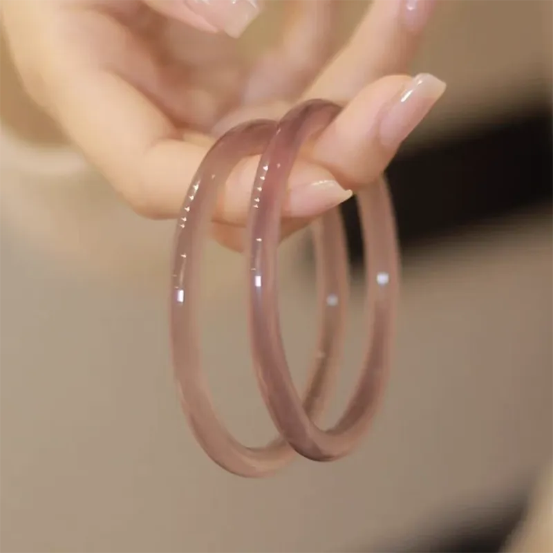PUTUOSHANWENCHUANG Chalcedony Bangles Women's-3