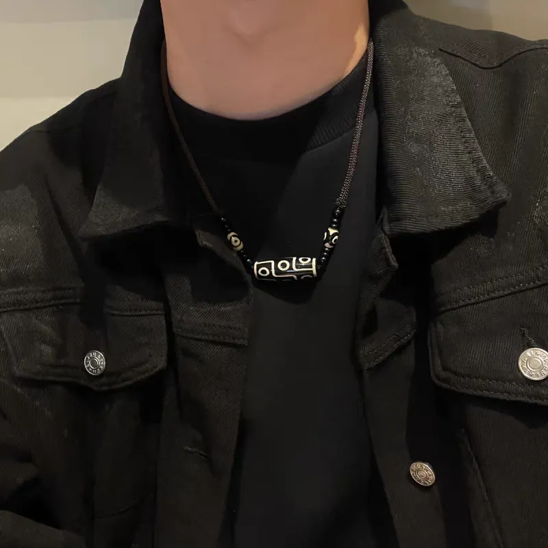 PUTUOSHANWENCHUANG Agate Necklaces Unisex-2