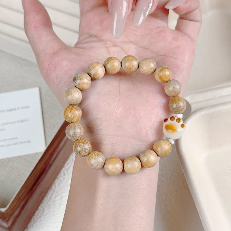 PUTUOSHANWENCHUANG Sandalwood Bracelets Unisex-4