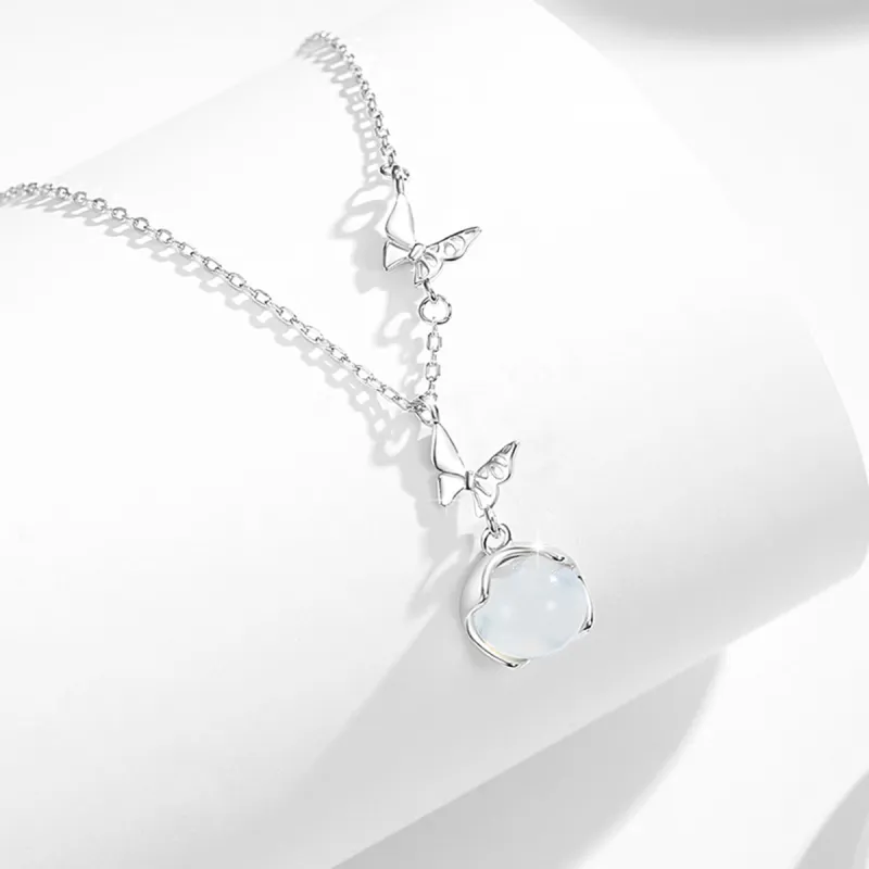 PUTUOSHANWENCHUANG Chalcedony Necklaces Women's-4