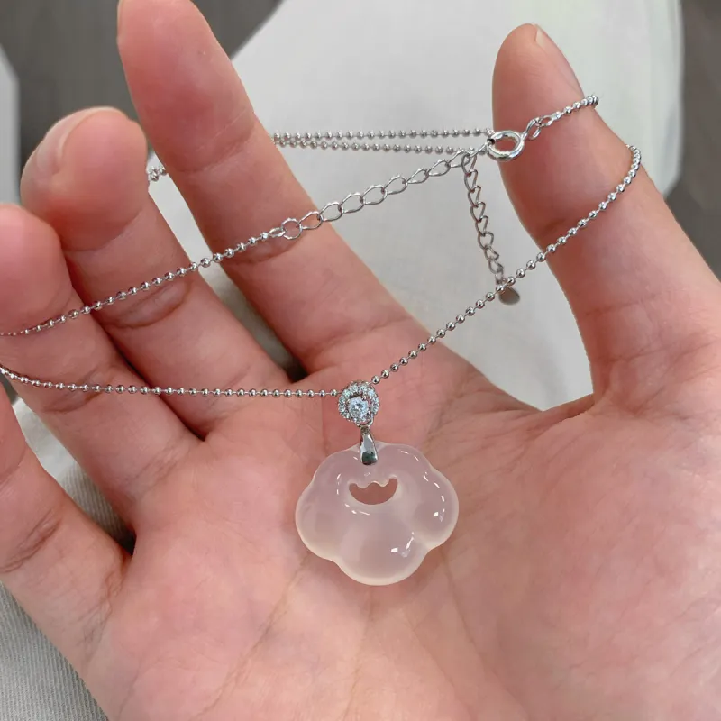 PUTUOSHANWENCHUANG Chalcedony Necklaces Women's-4