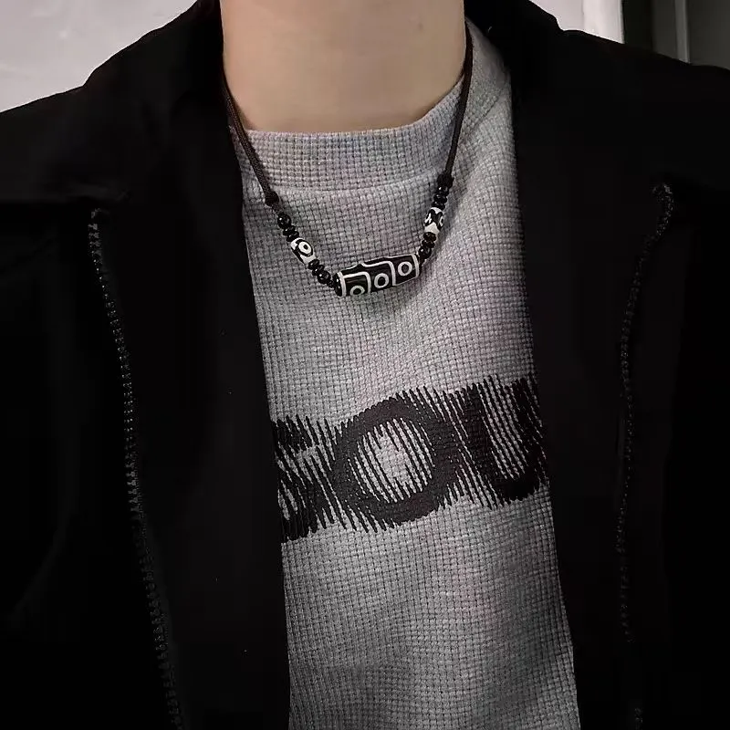 PUTUOSHANWENCHUANG Agate Necklaces Unisex-1