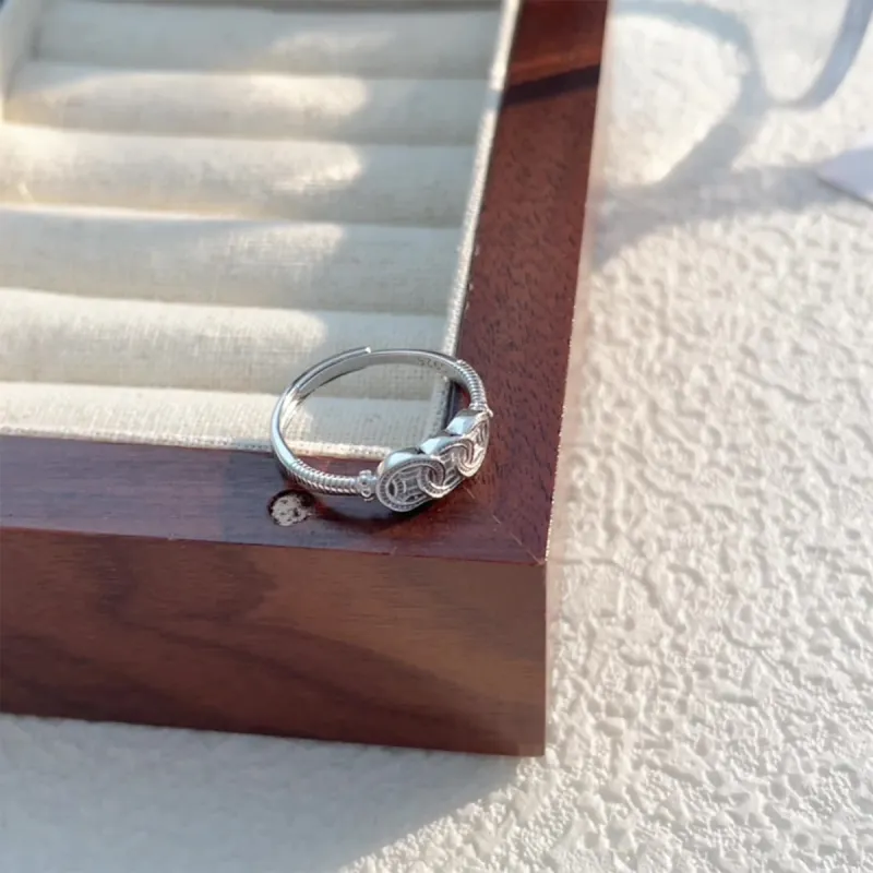 PUTUOSHANWENCHUANG S925 Silver Rings Unisex-1