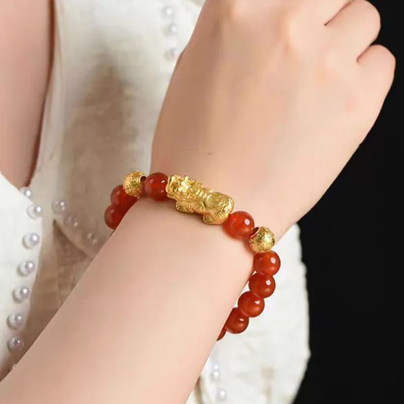 PUTUOSHANWENCHUANG Agate Bracelets Unisex-1