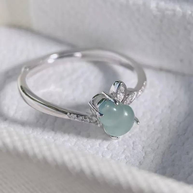 PUTUOSHANWENCHUANG Ice Glutinous Jadeite Rings Women's-1
