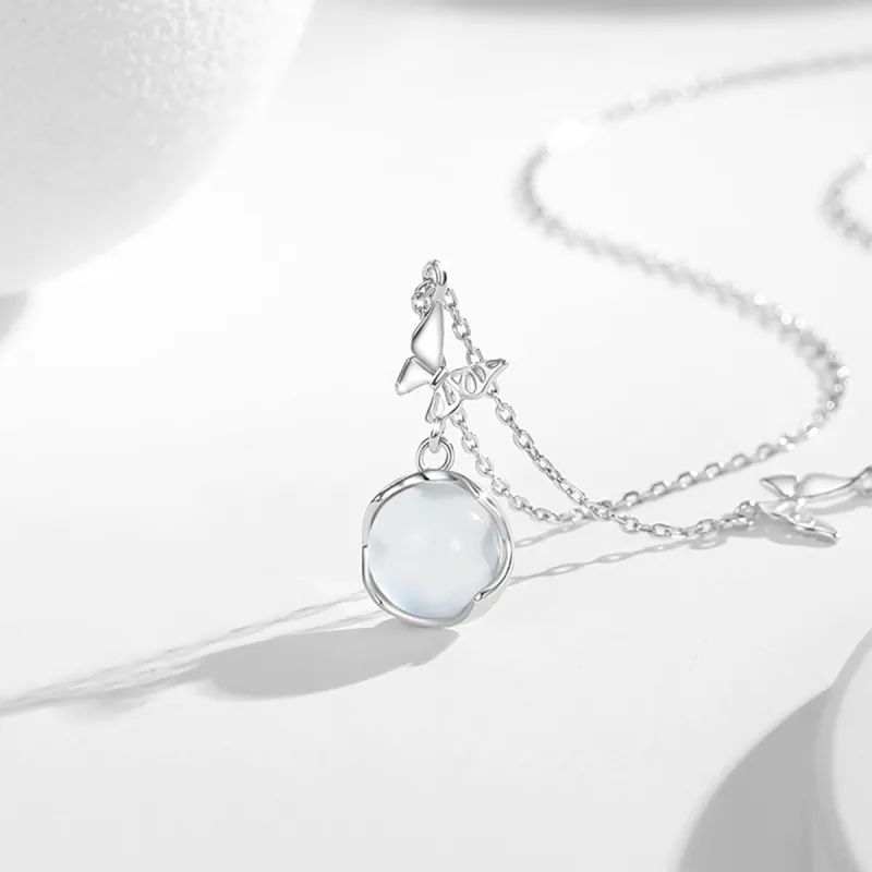 PUTUOSHANWENCHUANG Chalcedony Necklaces Women's-3
