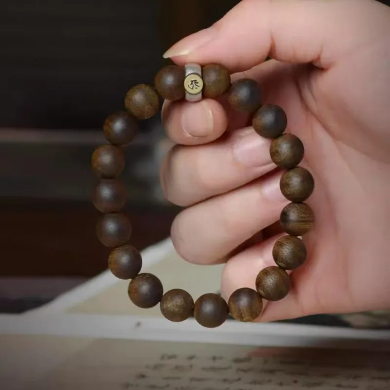 PUTUOSHANWENCHUANG Fragrance Agarwood Bracelets Unisex-23