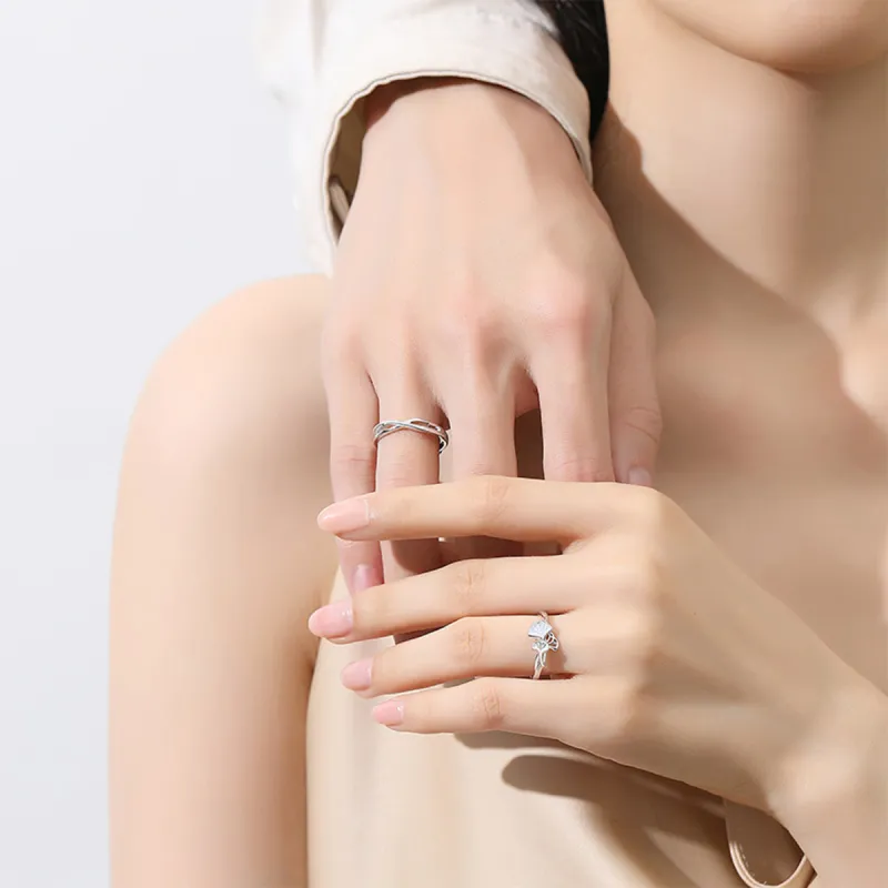 PUTUOSHANWENCHUANG S925 Silver Rings Unisex-6