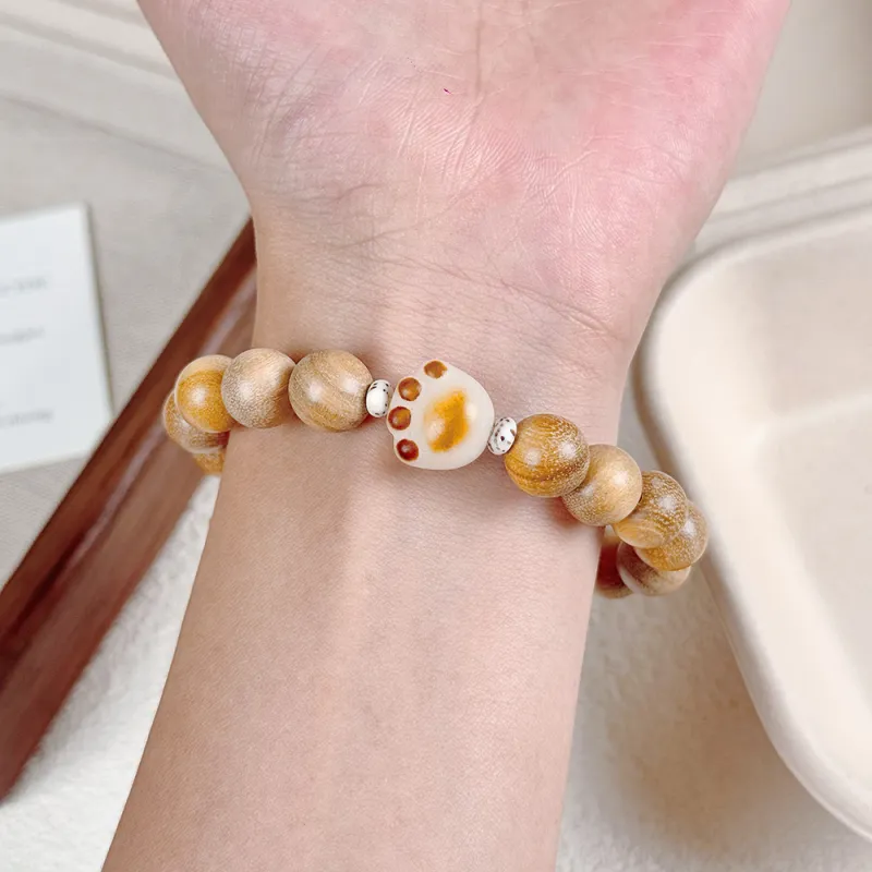 PUTUOSHANWENCHUANG Sandalwood Bracelets Unisex-3