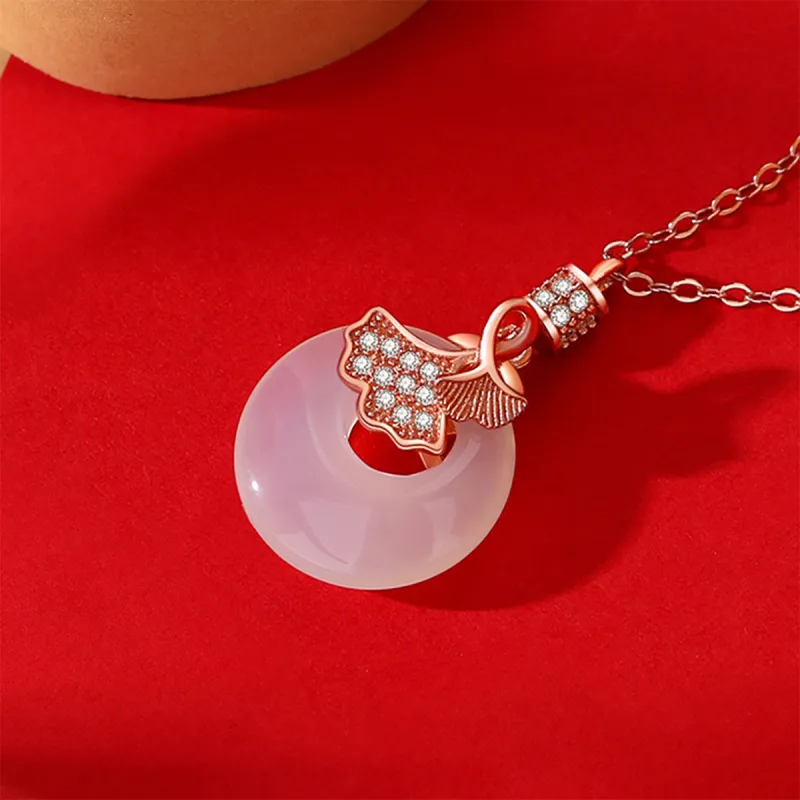 PUTUOSHANWENCHUANG Chalcedony Jade Necklaces Women's-4