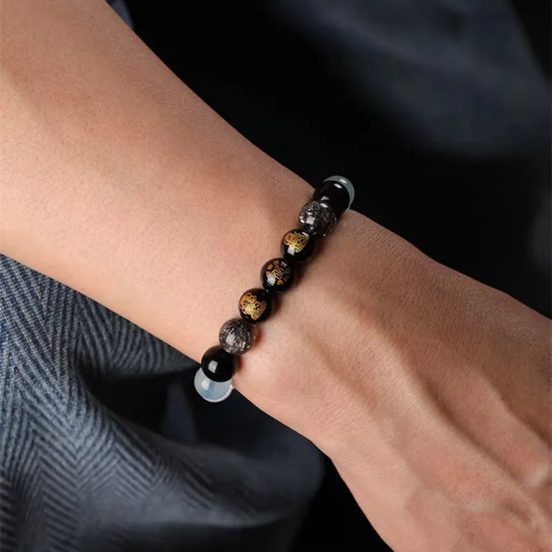 PUTUOSHANWENCHUANG Agate Bracelets Unisex-1