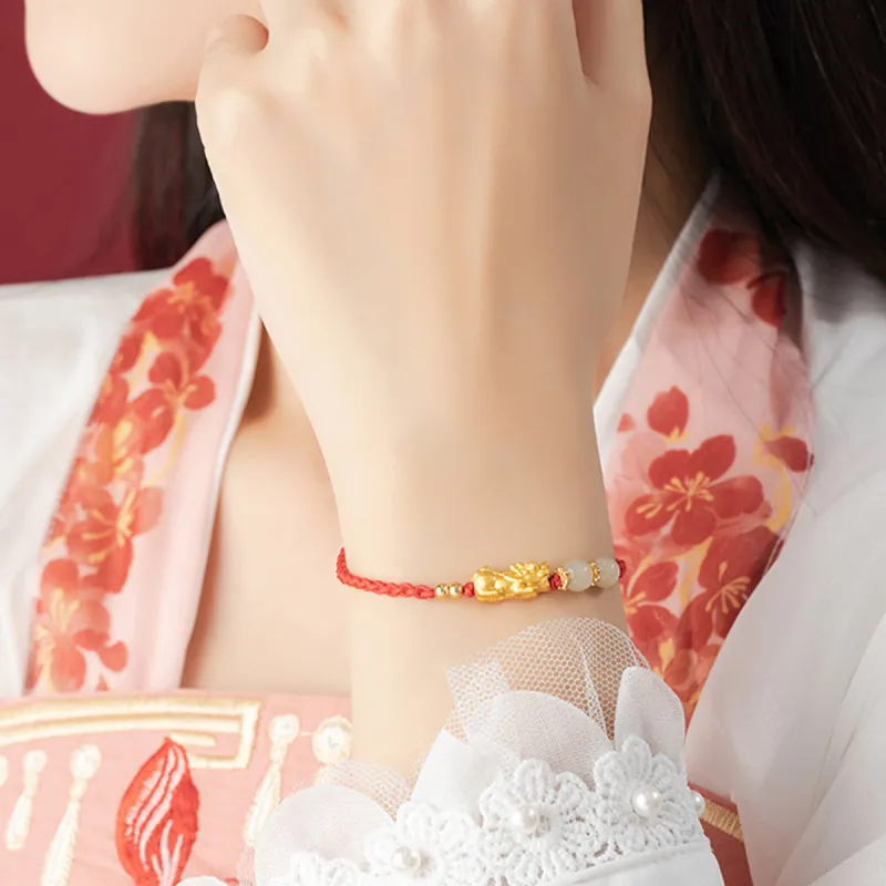 PUTUOSHANWENCHUANG 999 Fine Silver Bracelets Unisex-5