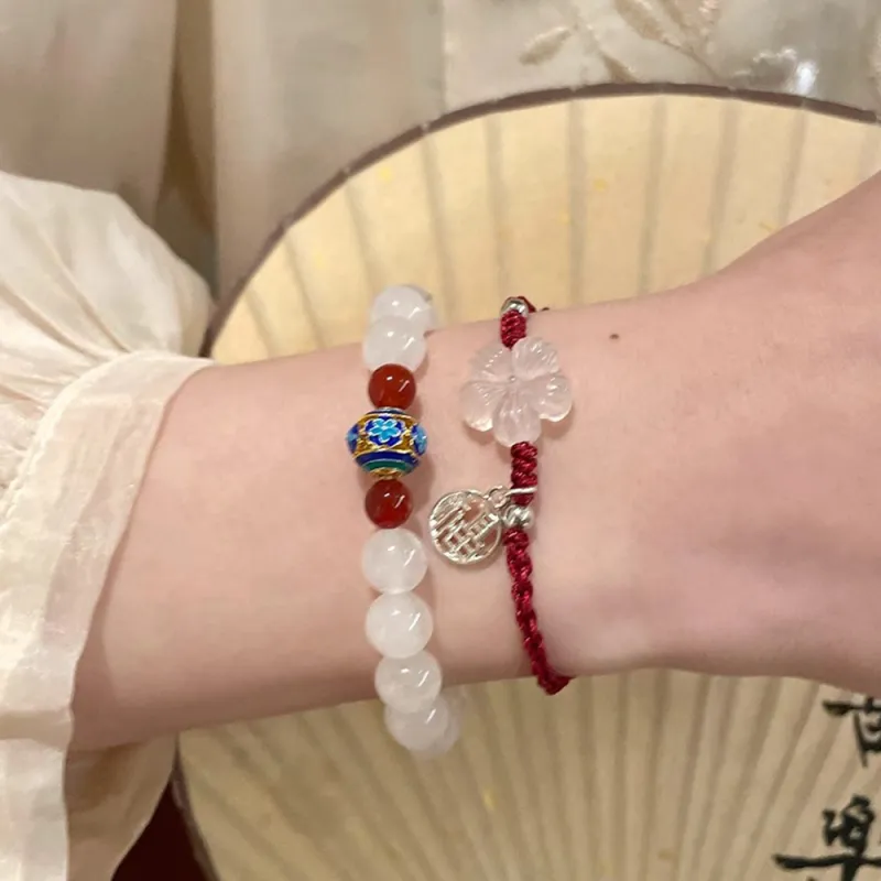 PUTUOSHANWENCHUANG Agate Bracelets Women's-4