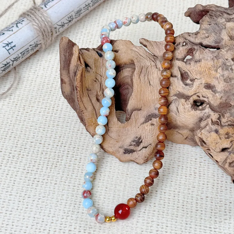 PUTUOSHANWENCHUANG Sandalwood Bracelets Unisex-6