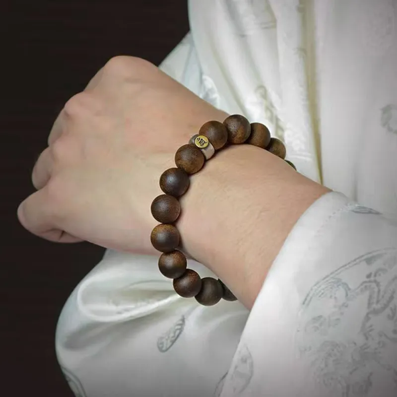 PUTUOSHANWENCHUANG Fragrance Agarwood Bracelets Unisex-22