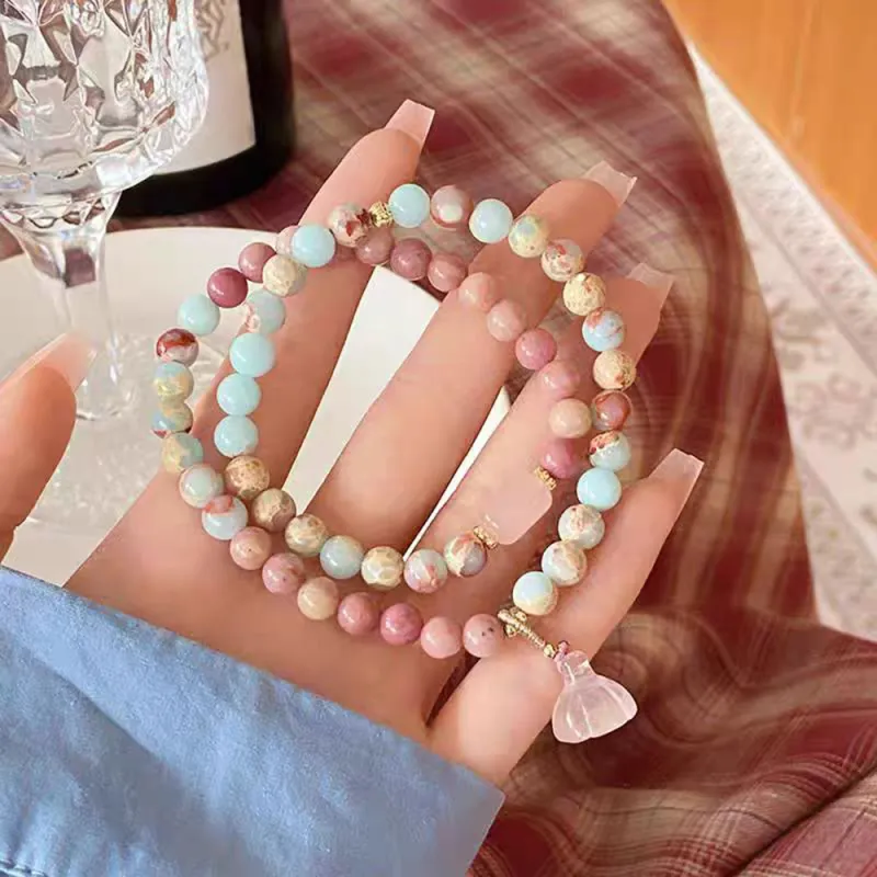 PUTUOSHANWENCHUANG Shoushan Stone Bracelets Women's-3