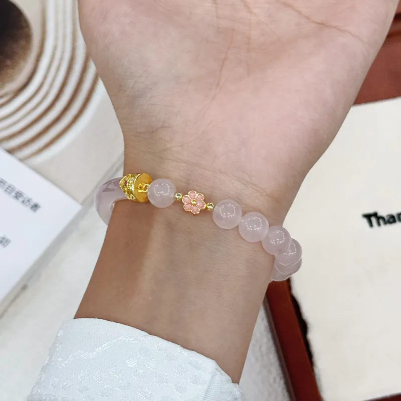 PUTUOSHANWENCHUANG Chalcedony Bracelets Women's-3