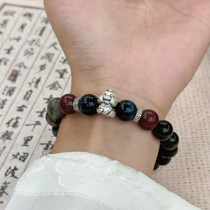 PUTUOSHANWENCHUANG Agate Bracelets Unisex-4