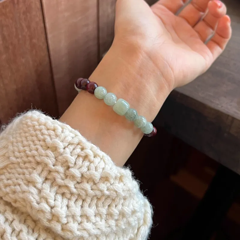 PUTUOSHANWENCHUANG Bloodwood Bracelets Unisex-4