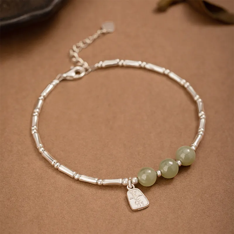 PUTUOSHANWENCHUANG Bracelets White Jade/Pale Greenish White Jade Women's-4