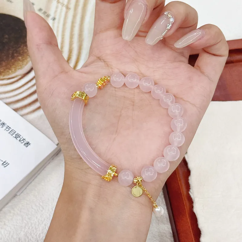 PUTUOSHANWENCHUANG Chalcedony Bracelets Women's-5