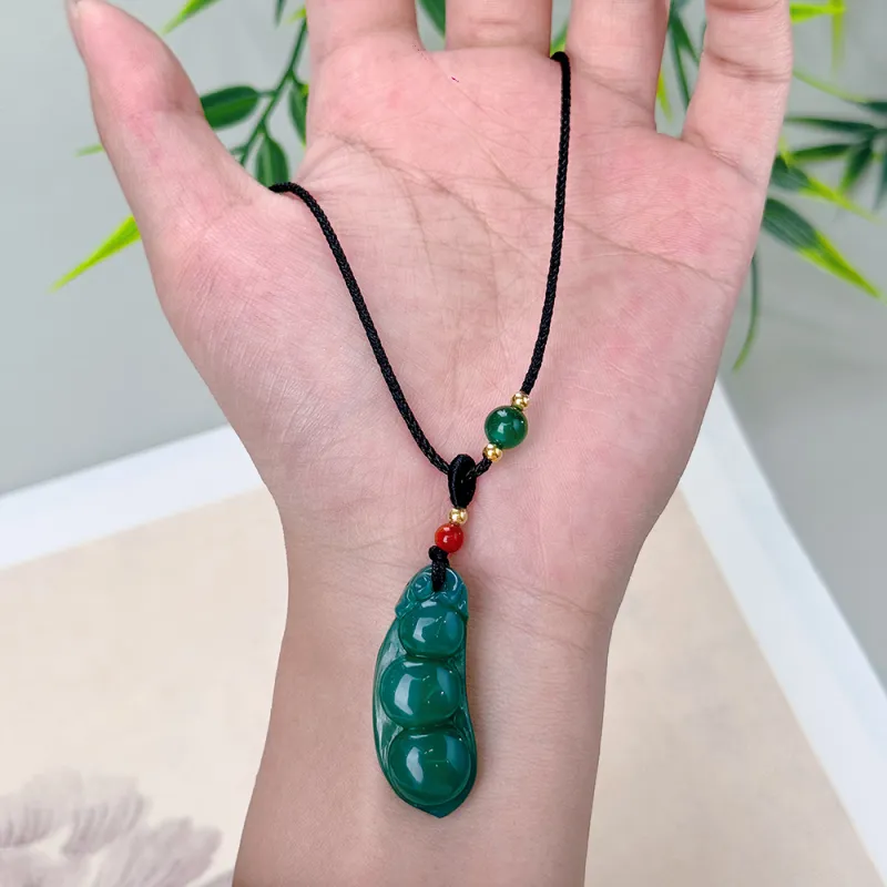 PUTUOSHANWENCHUANG Chalcedony Necklaces Unisex-6
