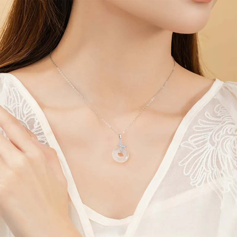 PUTUOSHANWENCHUANG Chalcedony Necklaces Women's-2