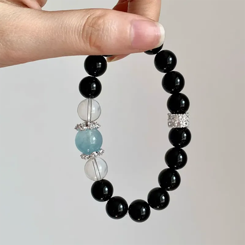 PUTUOSHANWENCHUANG Obsidian Jade Bracelets Unisex-2