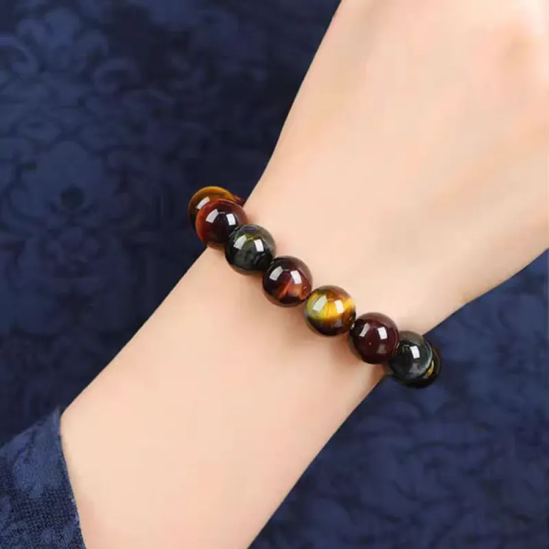 PUTUOSHANWENCHUANG Tiger's Eye Stone Bracelets Unisex-2