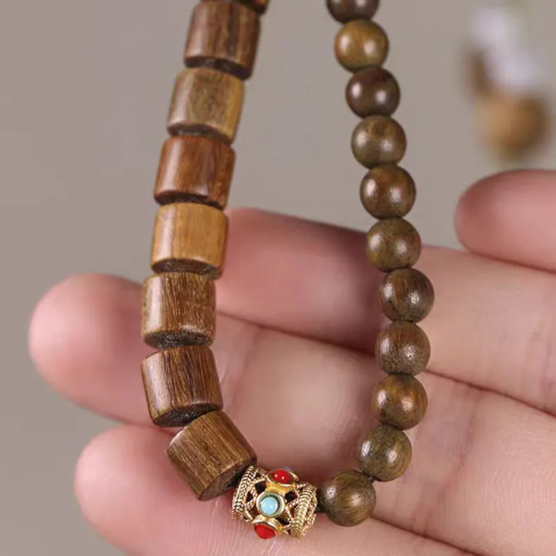 PUTUOSHANWENCHUANG Sandalwood Bracelets Unisex-2