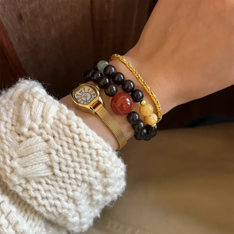 PUTUOSHANWENCHUANG Sandalwood Bracelets Unisex-3