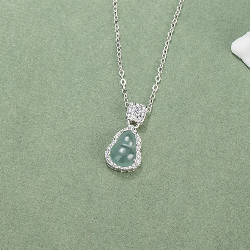 PUTUOSHANWENCHUANG Glutinous Jade Jadeite Necklaces Women's-4