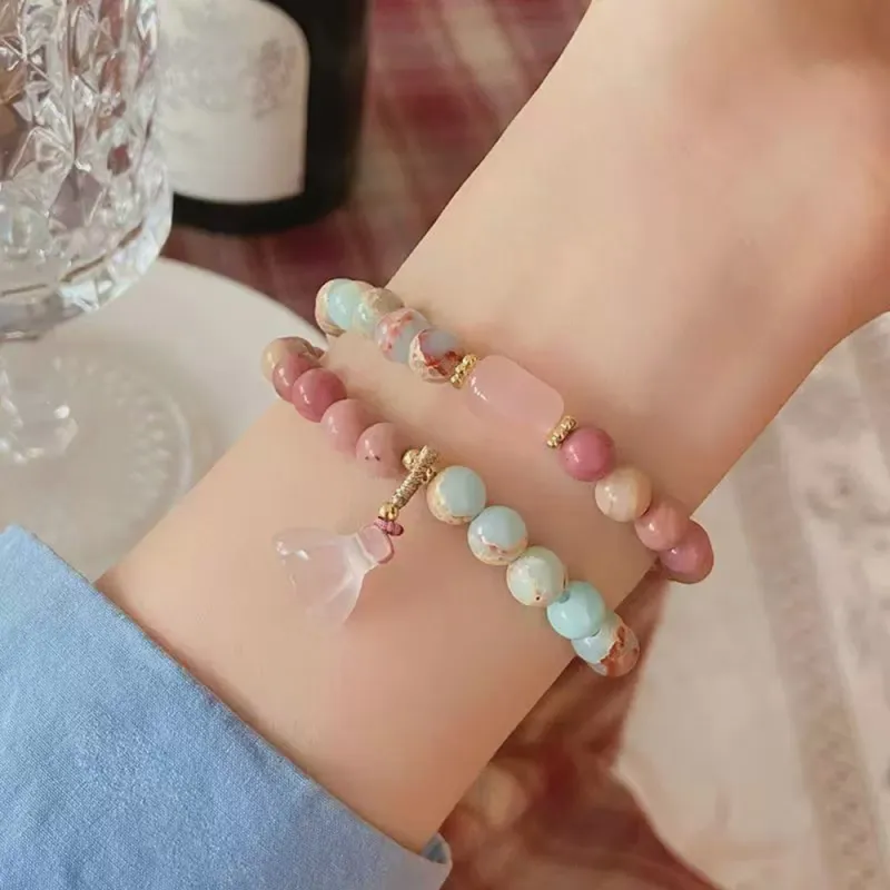 PUTUOSHANWENCHUANG Shoushan Stone Bracelets Women's-2
