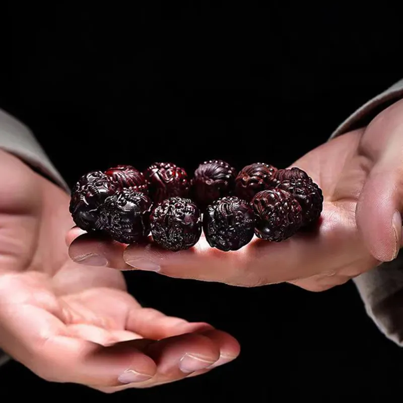 PUTUOSHANWENCHUANG Rosewood Bracelets Unisex-2