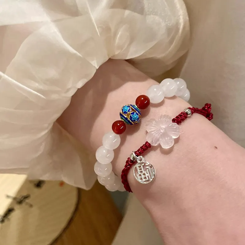 PUTUOSHANWENCHUANG Agate Bracelets Women's-3