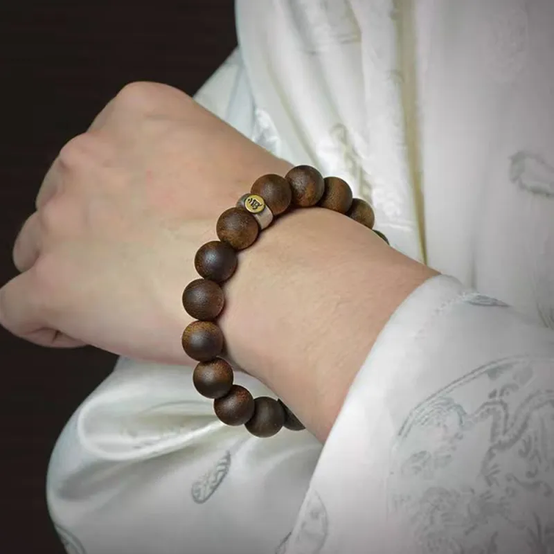 PUTUOSHANWENCHUANG Fragrance Agarwood Bracelets Unisex-22