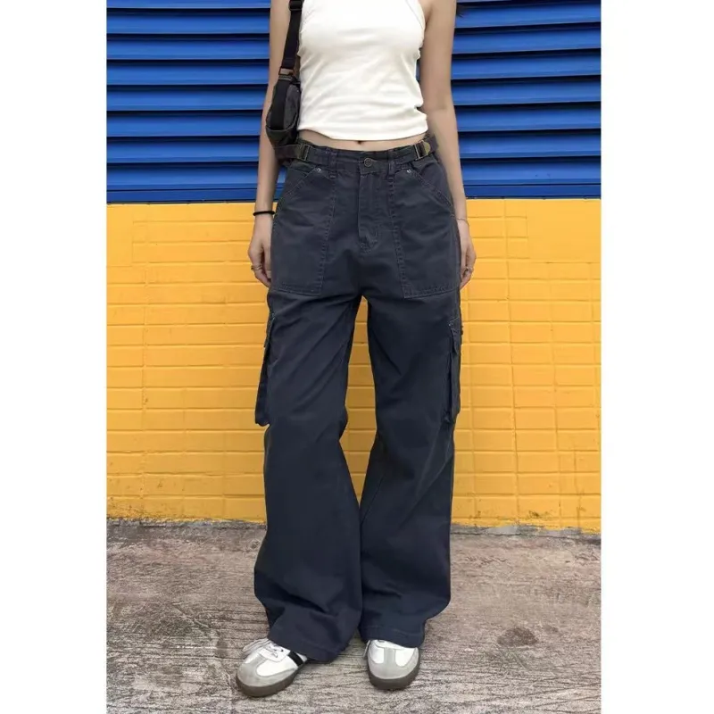 Zomuros Cargo Pants Unisex Navy Blue-1