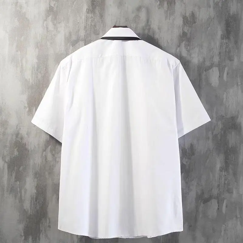 Zomuros Shirts Unisex White With Tie-1