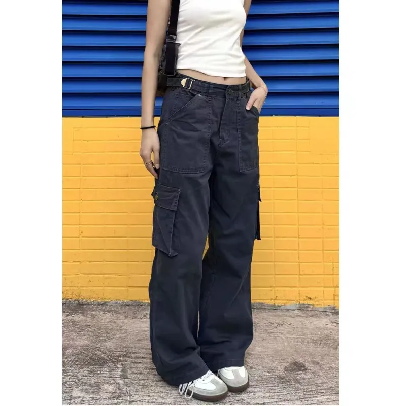 Zomuros Cargo Pants Unisex Navy Blue-3