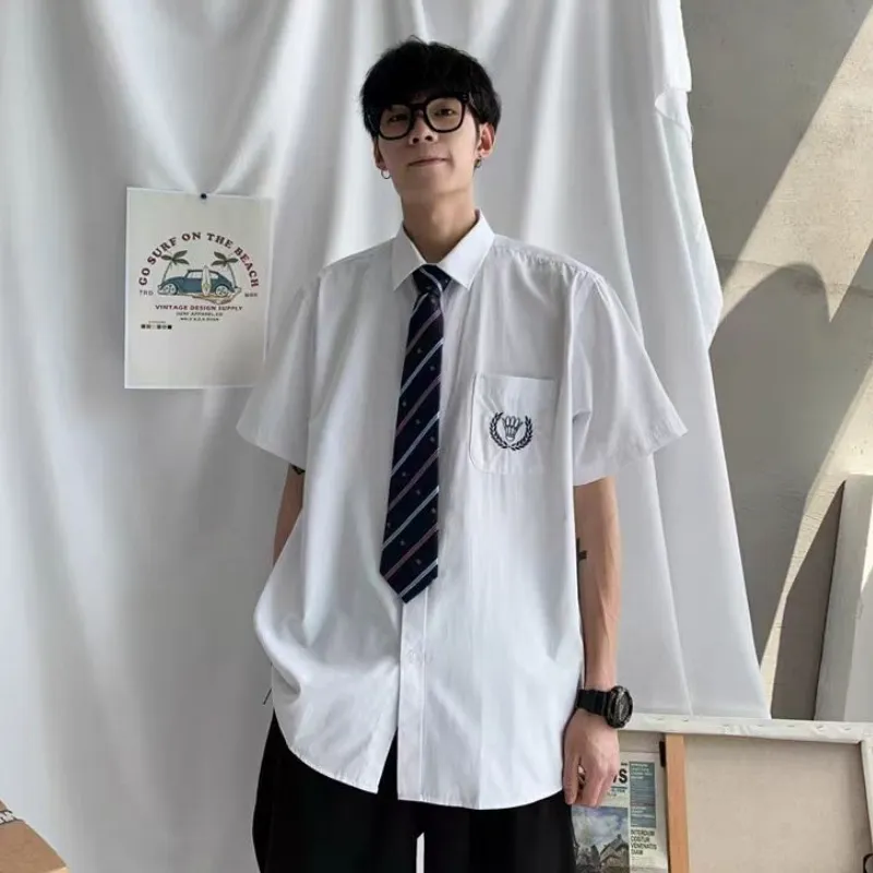 Zomuros Shirts Unisex White With Tie-2