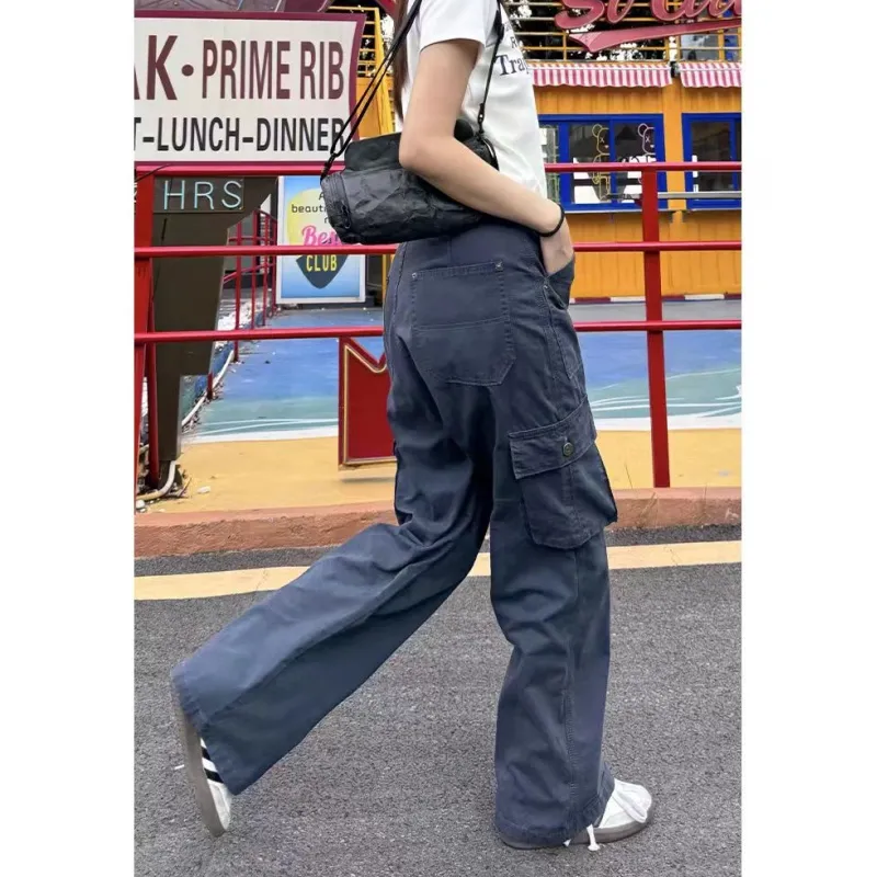 Zomuros Cargo Pants Unisex Navy Blue-4