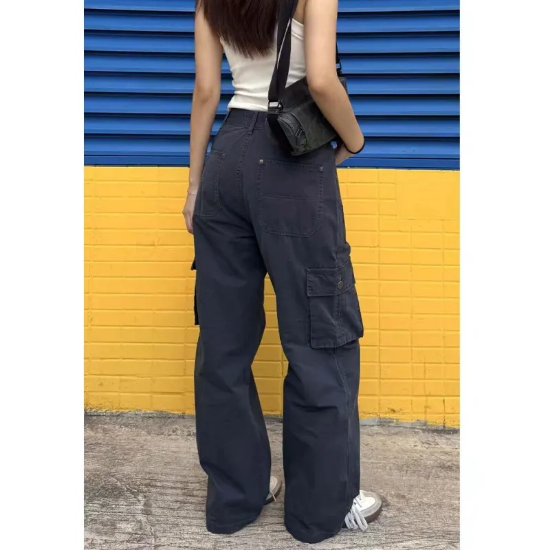 Zomuros Cargo Pants Unisex Navy Blue-5