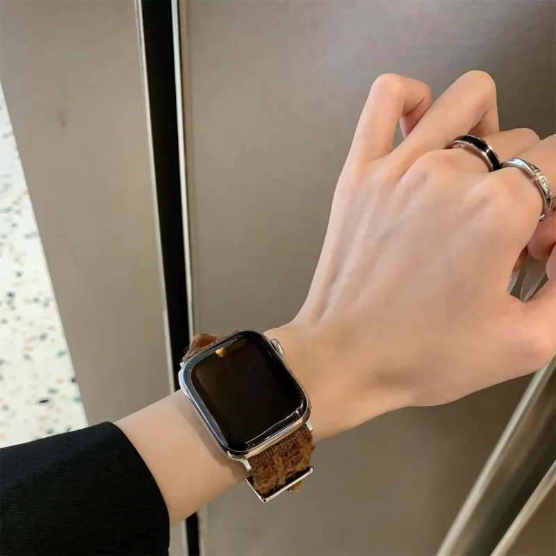 Antey Watch Band Apple Compatibility 175 220mm Plush Material-1