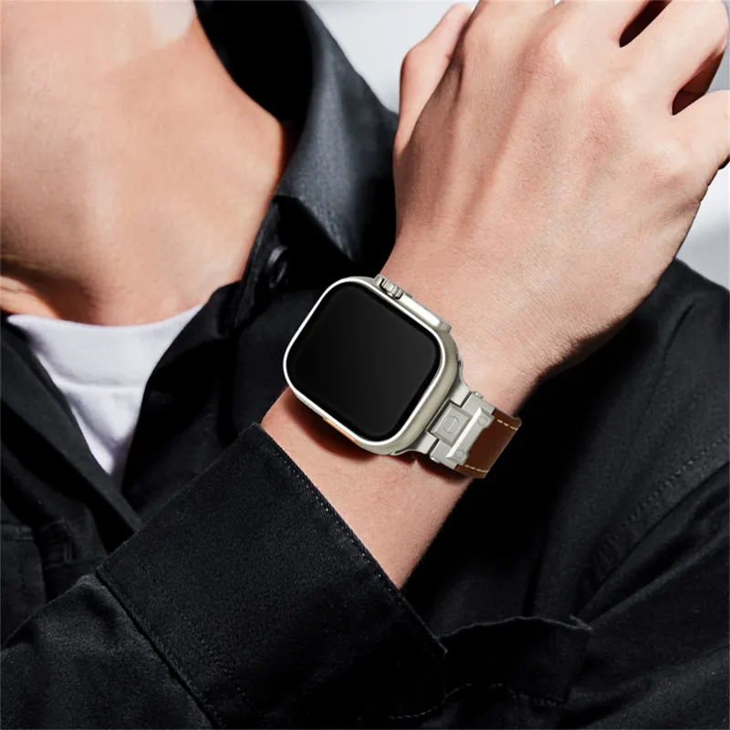 Antey Watch Band Apple Compatibility 175 220mm Leather Material-1