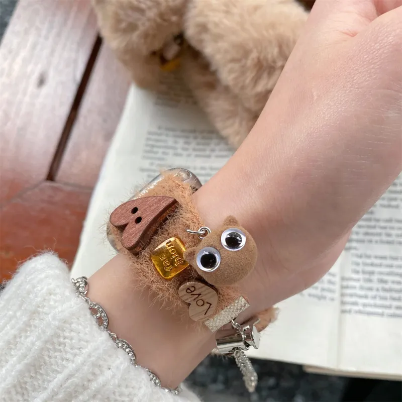 Antey Apple Compatibility Watch Band Plush Material-5