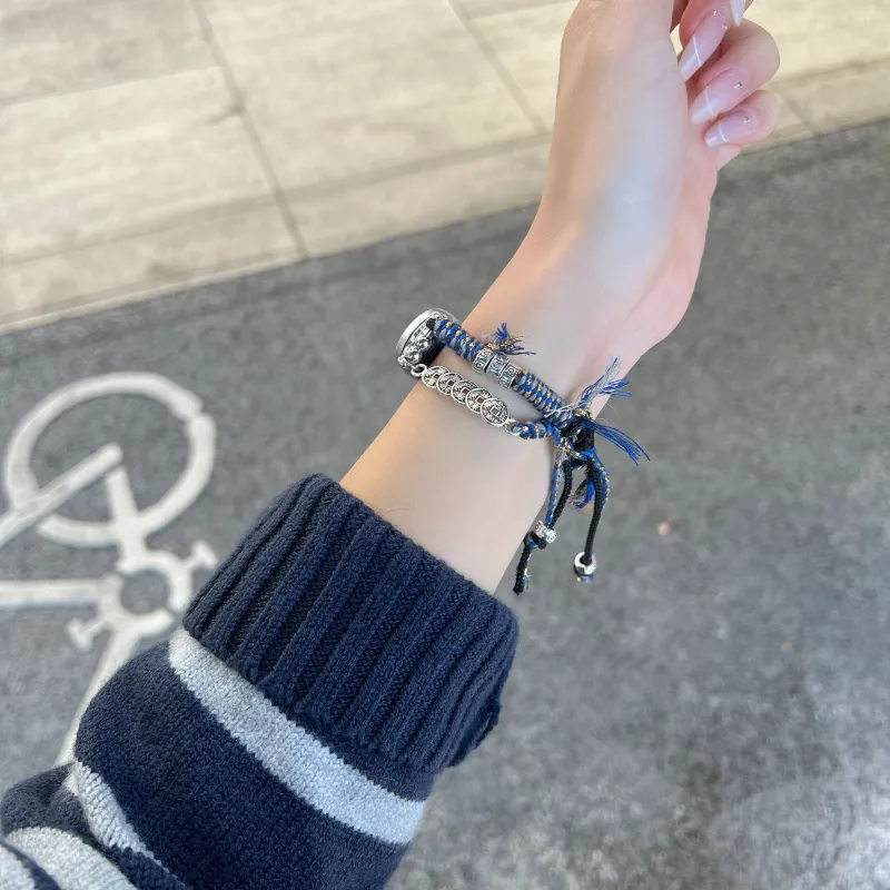 Antey Xiaomi Red Beige Compatibility Watch Band 175 220mm Braided String Material-7